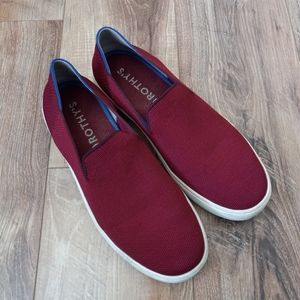 Rothys Ruby Burgundy Slip On Sneakers Size 9 VGC
